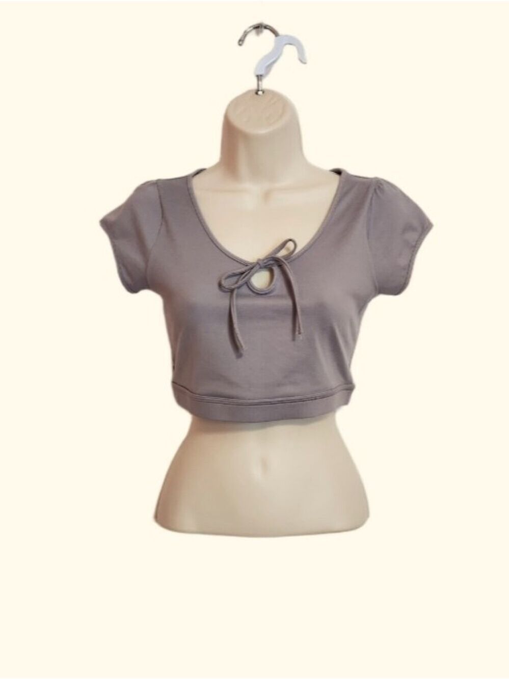 Briavia Grey Knit Top Large